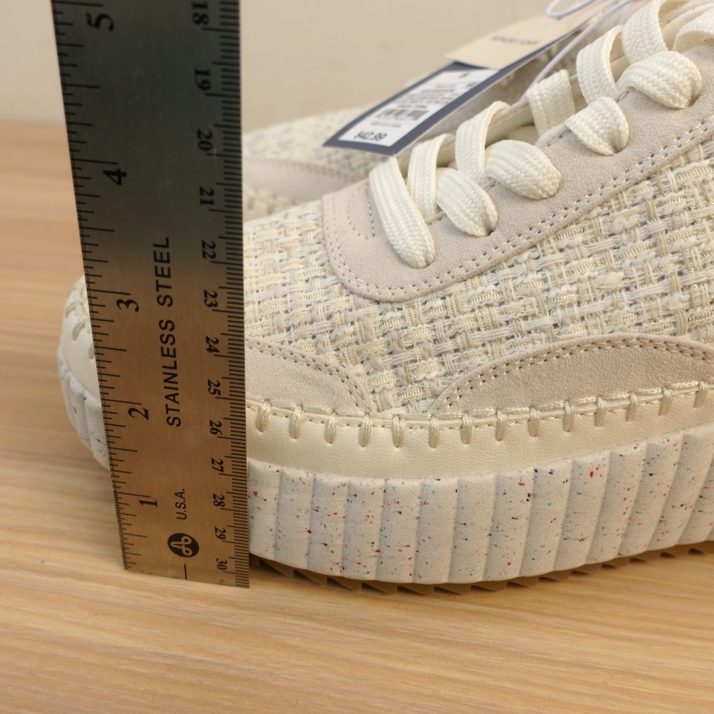 Chunky Platform Sneakers Womens 8.5 Cream Boho UNIVERSAL THREAD Memory Foam NEW - Picture 5 of 11